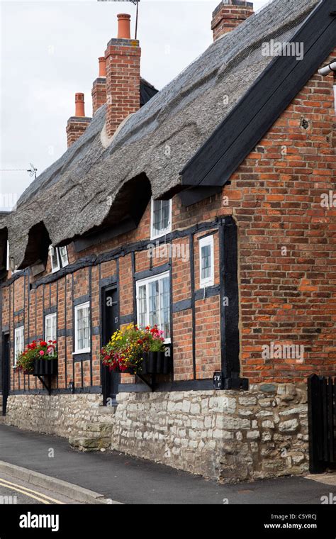 thatched cottage market bosworth leicestershire  res stock
