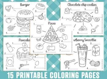 food coloring pages  printable recipe coloring pages  kids boys