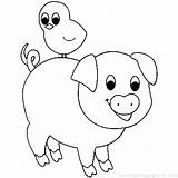 Coloring Pig Baby Pages Cute Getcolorings sketch template