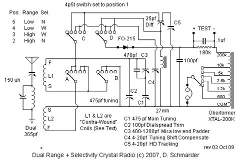 daves homemade radios crystal schematic selector page  radio crystals vintage radio