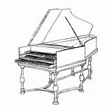 Harpsichord Clipart Drawing Coloring Musical Sketch Template Printable Getdrawings Clipground Graphics Pages sketch template