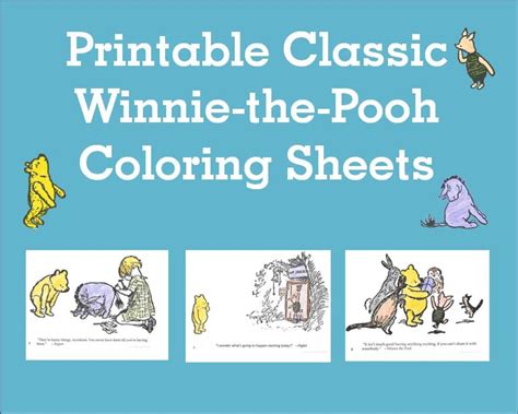 printable classic winnie  pooh coloring sheets feltmagnet
