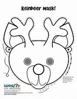 Mask Printable Reindeer Christmas Masks Kids Template Santa Color Coloring Activities Claus Printables Woojr Templates Rudolph Pages Deer Print Drawing sketch template