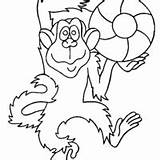 Macaco Bola Jogando Cachorro Desenho Fazendo Confeiteiro Tudodesenhos Bolas sketch template