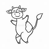Cow Dancing Jumped sketch template