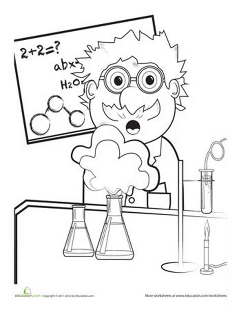 mad scientist coloring page