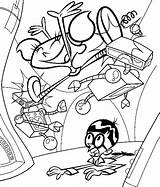 Coloring Dee Dexters Laboratory Jumping Pages sketch template