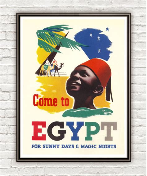 Vintage Poster Of Egypt 1937 Tourism Poster Travel