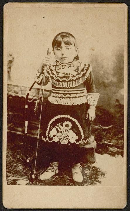 Iroquois Girl Circa 1870 The Hand Embroidery And Beadwork On Her