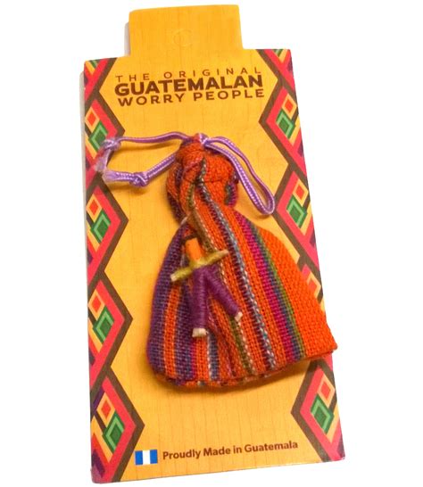mayan worry dolls in bag with doll