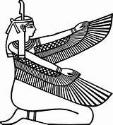 Egyptian Coloring Goddess Egypt Ancient Maat Bird Symbols Drawings Pages Ma Wecoloringpage sketch template
