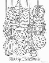 Coloring Christmas Pages Printable Ornaments Ornament Fun Popular sketch template