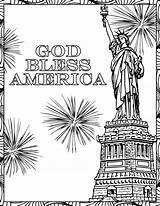 Coloring July Pages 4th Fourth Adult Books Color Sheets Book God Bless America Patriotic Christianbook Happy Kids Adults Little Choose sketch template