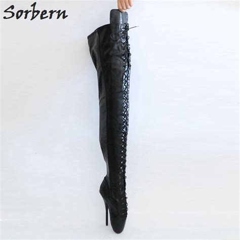 Sorbern Custom Bdsm Ballet High Heels 18cm 7 Over The Knee Boots Women