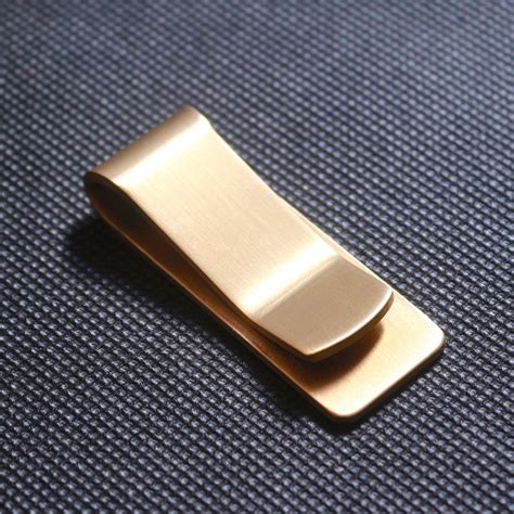 brass wallet metal money clip stainless steel slim paper change