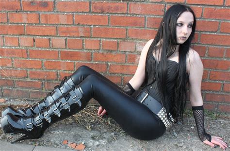 wallpaper police long hair sitting train gloves black hair belt corset gothic boots