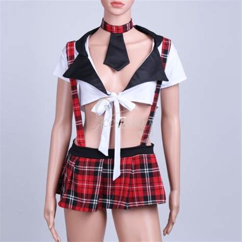 sissy women ladies school girl sailor cosplay role play topand mini skirt