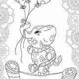 Hattifant Elephant Balancing sketch template