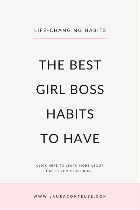 20 Powerful Girl Boss Habits To Be Very Successful