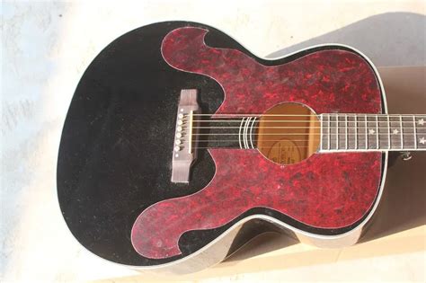 wholesale   acoustic guitar  model inlay  fingerboard  bridge solid black finished