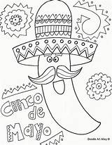 Mayo Cinco Doodles Activities Coloringpagesfortoddlers Thesprucecrafts Sombrero Everfreecoloring Thebalance Childrens sketch template