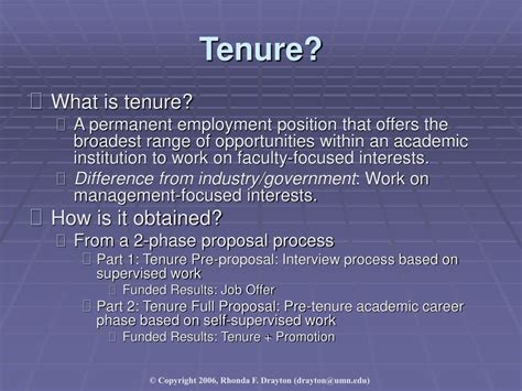 tenure meaning
