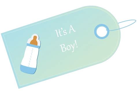 baby boy gift tag  stock photo public domain pictures