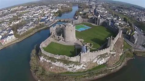 pembroke castle aerial views youtube