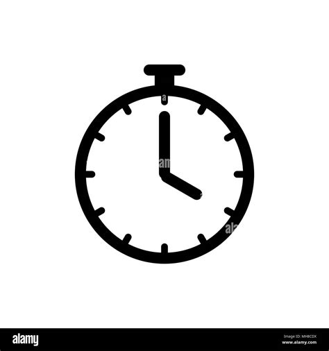 timer clock icon ui simple style flat illustration stock vector image
