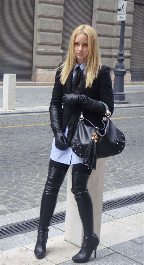 pin on fashion style women with gloves