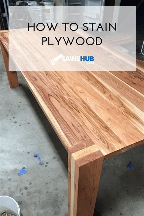 quickly stain  finish plywood sawshub