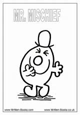 Coloring Pages Mr Colouring Men Sheets Mischief Kids Show Bump Books Mischeif Popular sketch template