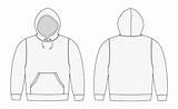 Hoodie Template Blank Drawing Vector Sweatshirt Illustrations Clip Hooded Stock sketch template