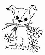 Piesek Kolorowanka Kwiatkami Druku Pies Wydrukuj Malowankę sketch template