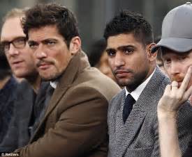 amir khan joins model david gandy for topman show at london fashion week daily mail online