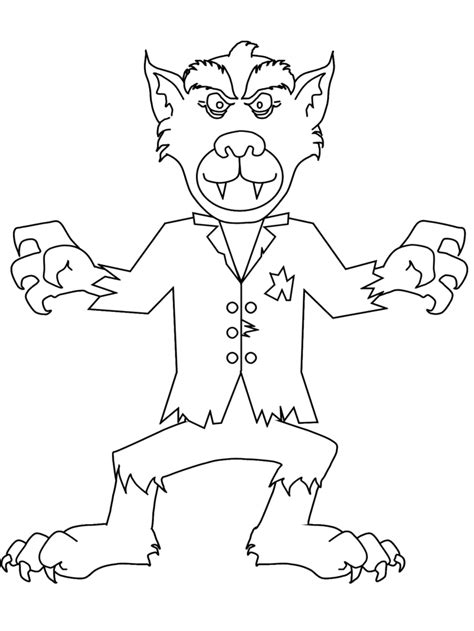 cute halloween coloring pages coloring pages  werewolf coloring