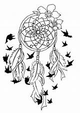 Line Catcher Dream Dreamcatcher Getdrawings Drawing Coloring sketch template