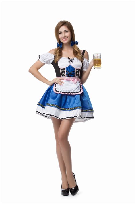 ladies german beer maid wench costume oktoberfest bavarian heidi fancy
