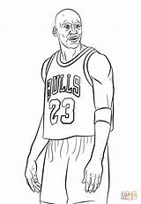 Coloring Jordan Michael Pages Printable Nba Drawing sketch template