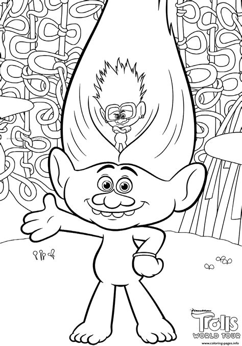 trolls  coloring page printable