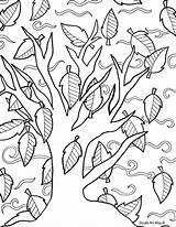 Coloring Pages Doodle Fall Alley Autumn Tree Vegas Printable Adult Kids Printables Getdrawings Mediafire sketch template
