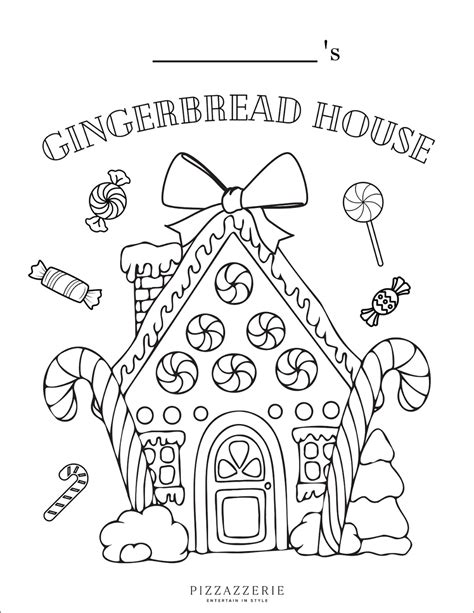 gingerbread house coloring pages  printable pdfs