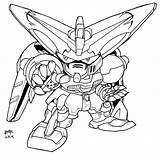 Gundam Sd Master Lineart Coloring Pages Deviantart Version sketch template