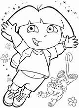 Dora Coloring Pages Explorer Happy Kids Printable Color Comment Book First sketch template