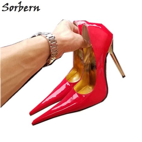 sorbern long pointy toes women pump 12cm high heels shoes ladies size