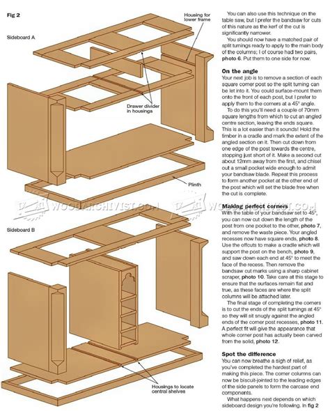 sideboard plans woodarchivist