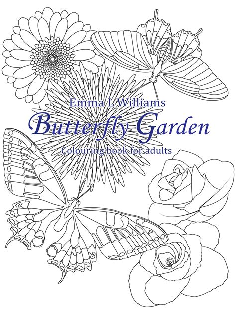 butterfly garden butterflies insects adult coloring pages