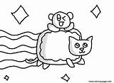Nyan Cat Coloring Pages Baby Printable Getdrawings Print Color Drawing sketch template