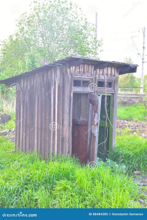 rustic toilet stock image image  outhouse restroom