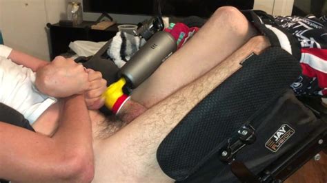Explosive Orgasm Using Percussion Massager Vibrator Quadriplegic
